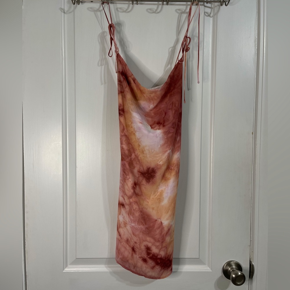 Cowl Pink Tye Dye Mini Dress Forever21